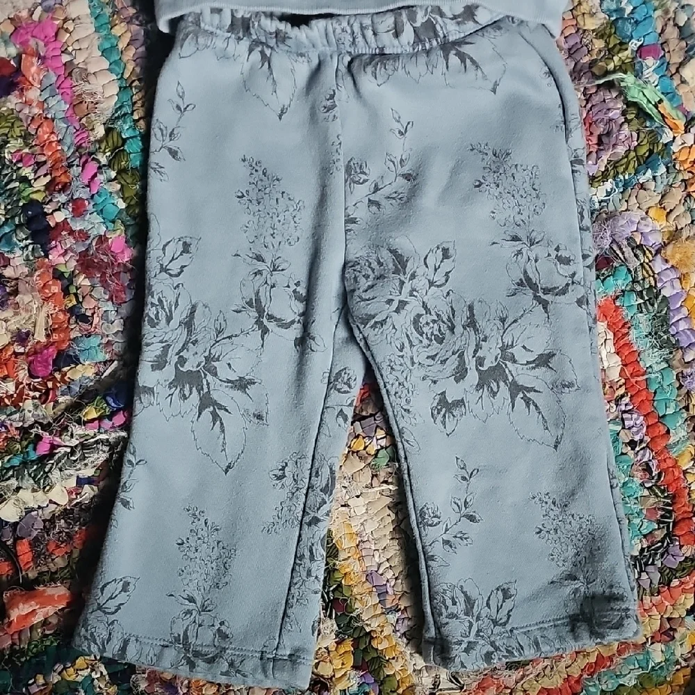 GAP Kids Floral Matching Set - Blue and Gray